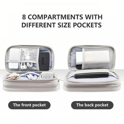 🔥Travel Cable Organizer Pouch, Double Layers All-in-One Storage Bag for Cord