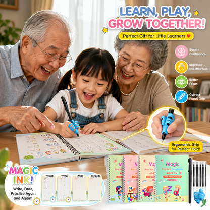 💥LAST DAY SALE 50%OFF💥📚MagicBook | Kids Practice Copybook Set (4Pcs/Set)