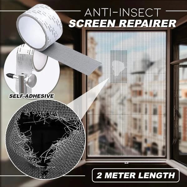 🔥Window Screen Repair Tape, Adhesive Gray Screen Repair Strip.