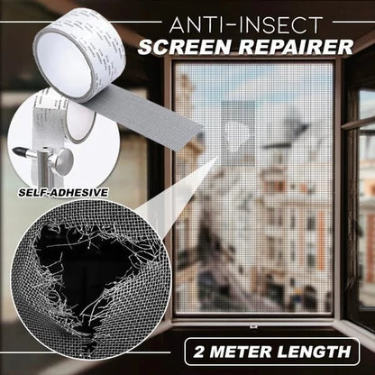 🔥Window Screen Repair Tape, Adhesive Gray Screen Repair Strip.
