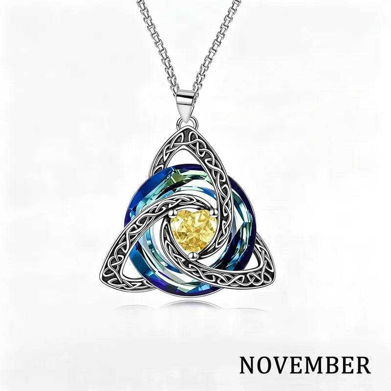 💝12-Month Celtic Birthstone Necklace