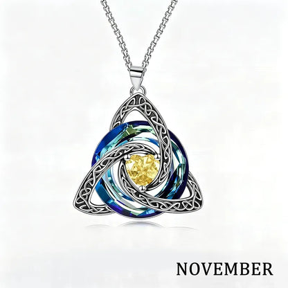 💝12-Month Celtic Birthstone Necklace
