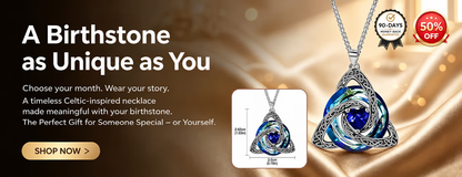 💝12-Month Celtic Birthstone Necklace