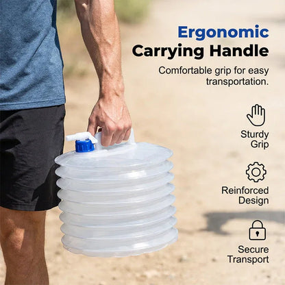 🔥LAST DAY 50% OFF - 🚿Collapsible Food-Grade Water Container with Leak-Proof Spigot | Space-Saving Portable Water Jug for Camping & Outdoor Trips ⛺