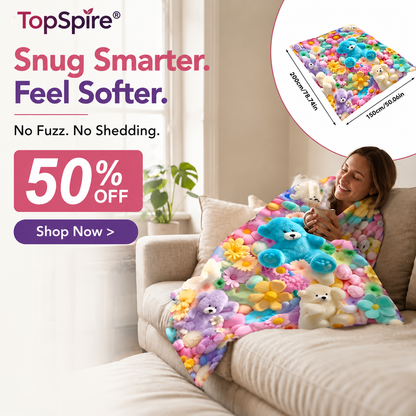 TopSpire® Cute Plush 3D Throw Blanket