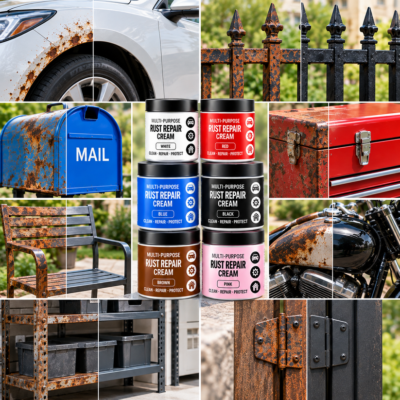Multiple color options of rust repair cream
