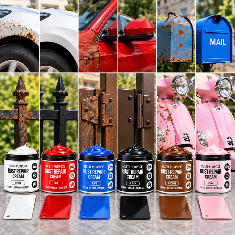 Rust repair cream for cars and household metal