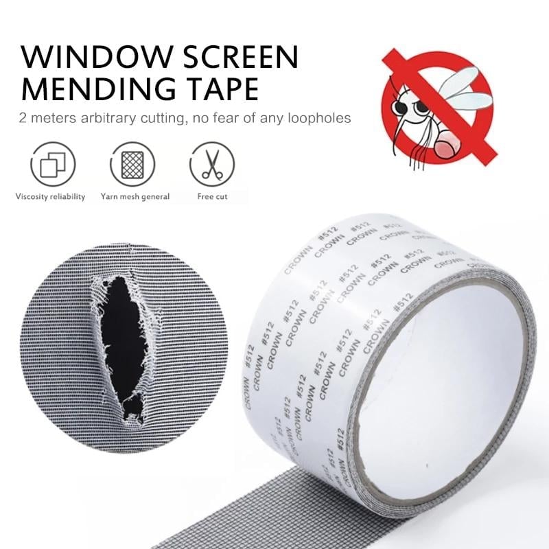 🔥Window Screen Repair Tape, Adhesive Gray Screen Repair Strip.