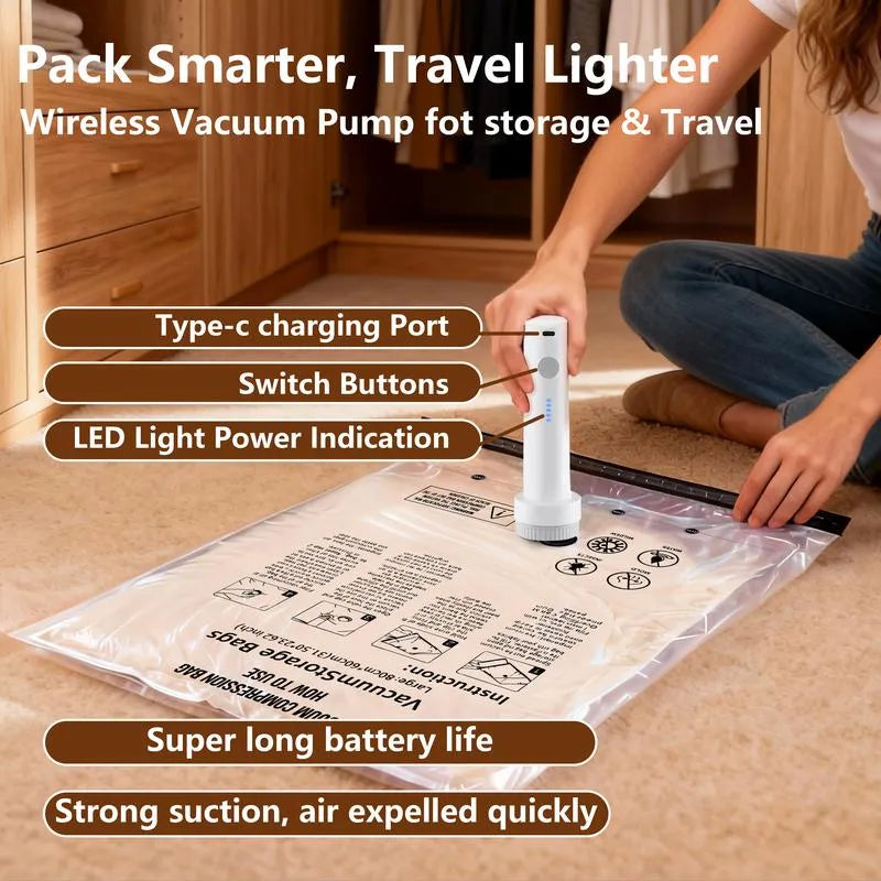 ✨Cordless Travel Vacuum Storage Compression Bag Set