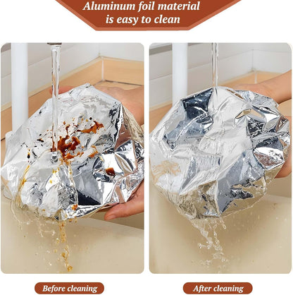 🍲🔥 Home dining table & food container aluminum foil heat-retaining cover.
