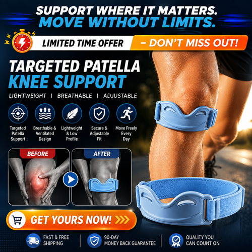 ⏳Limited-time 50% off⏰ - Breathable Shock-Absorbing Patella Brace 🦵🛡