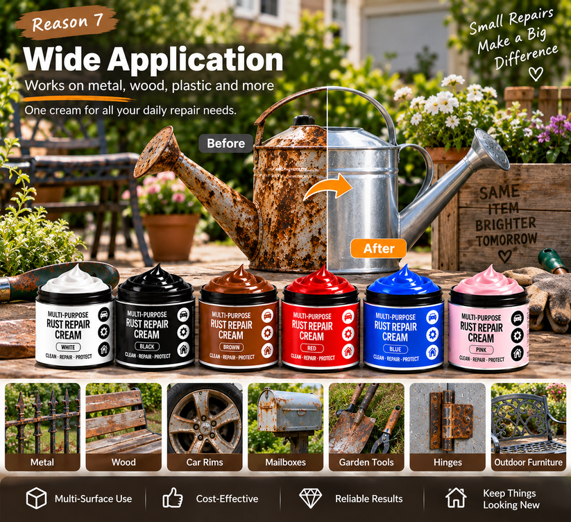 Practical rust touch up for household metal