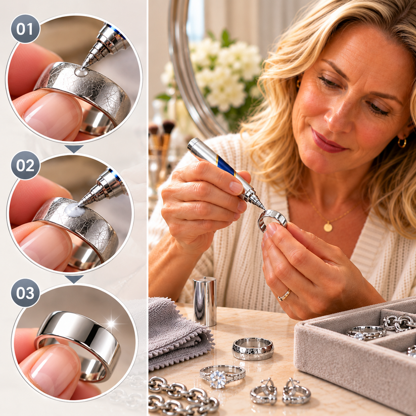 Jewelry Scratch Repair and Touch-Up Pen three-step application
