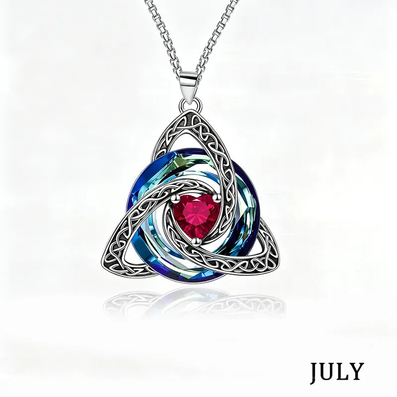 💝12-Month Celtic Birthstone Necklace