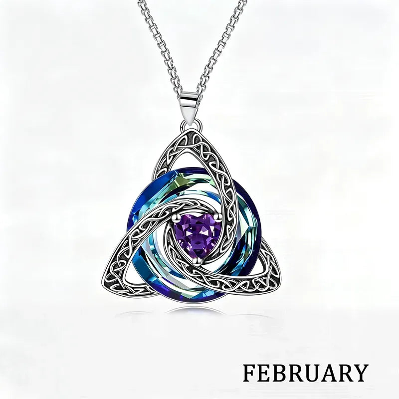 💝12-Month Celtic Birthstone Necklace