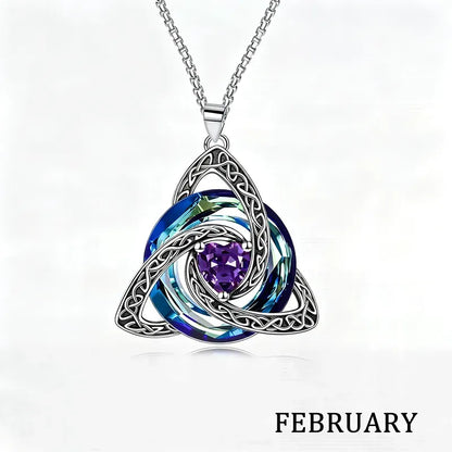 💝12-Month Celtic Birthstone Necklace