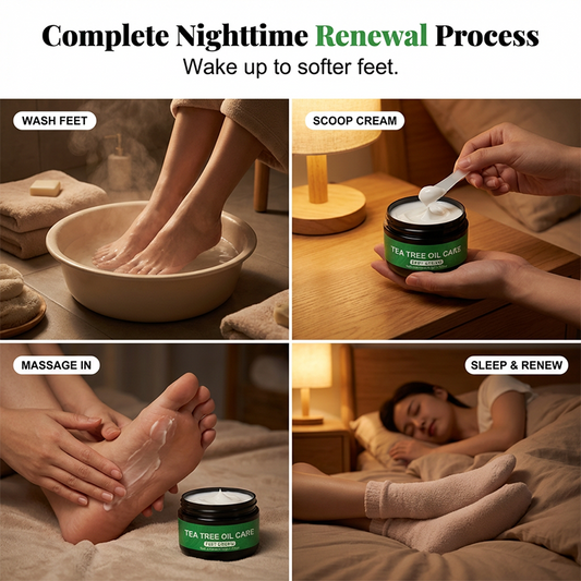👣 Natural Tea Tree Oil Foot Care ✨ Refreshing, Nourishing & Gentle Daily Care for Soft, Smooth Feet 💚