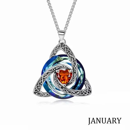 💝12-Month Celtic Birthstone Necklace