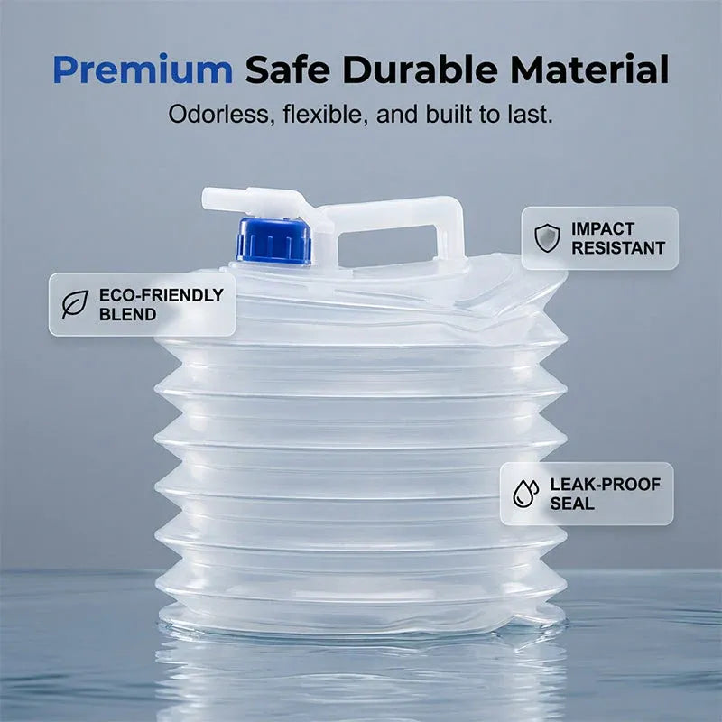 🔥LAST DAY 50% OFF - 🚿Collapsible Food-Grade Water Container with Leak-Proof Spigot | Space-Saving Portable Water Jug for Camping & Outdoor Trips ⛺