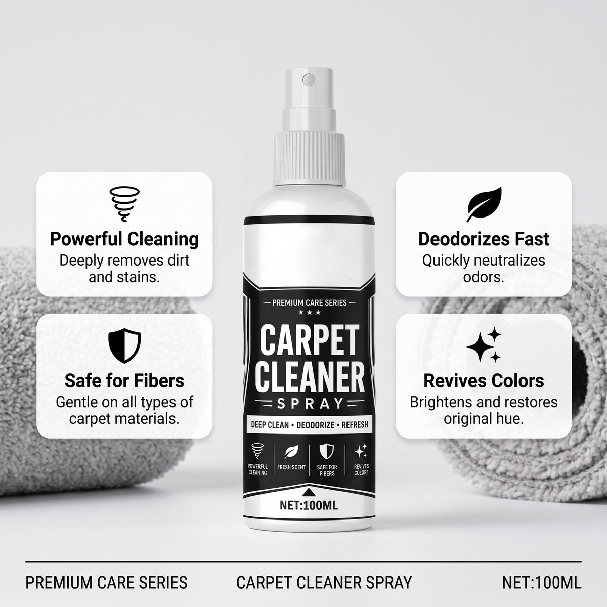 ✨Deep Cleaning Carpet Cleaner Spray (With Sponge）