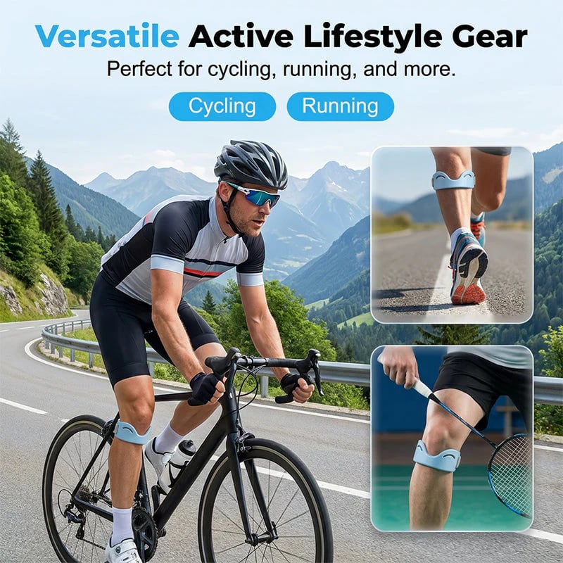 Compact patella support for running walking workouts and travel