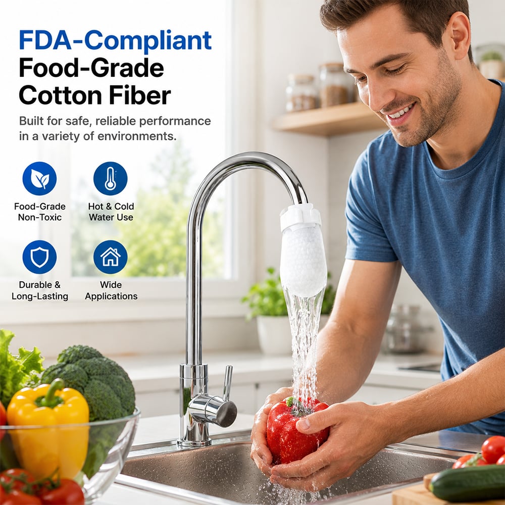 🌟Faucet Filter Cotton Bags —Effectively filters tap water and spring water, removing rust and various impurities.