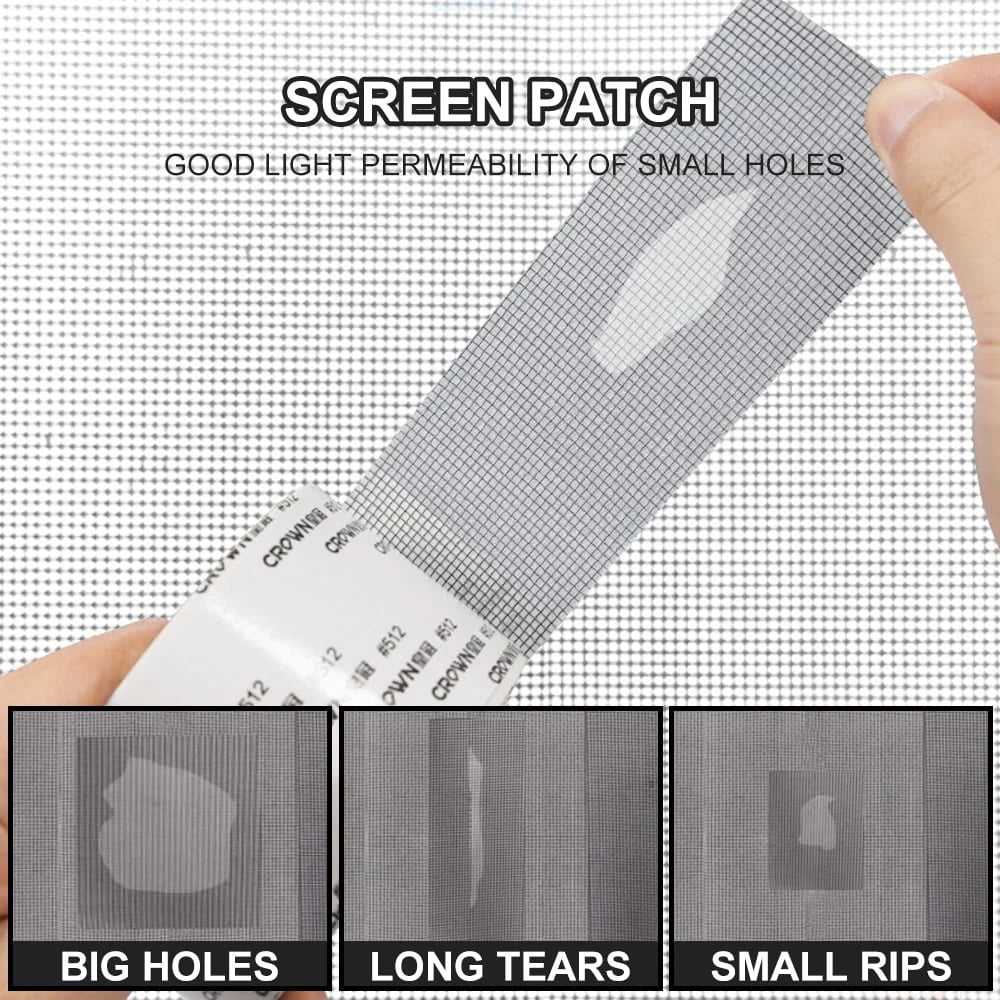 🔥Window Screen Repair Tape, Adhesive Gray Screen Repair Strip.