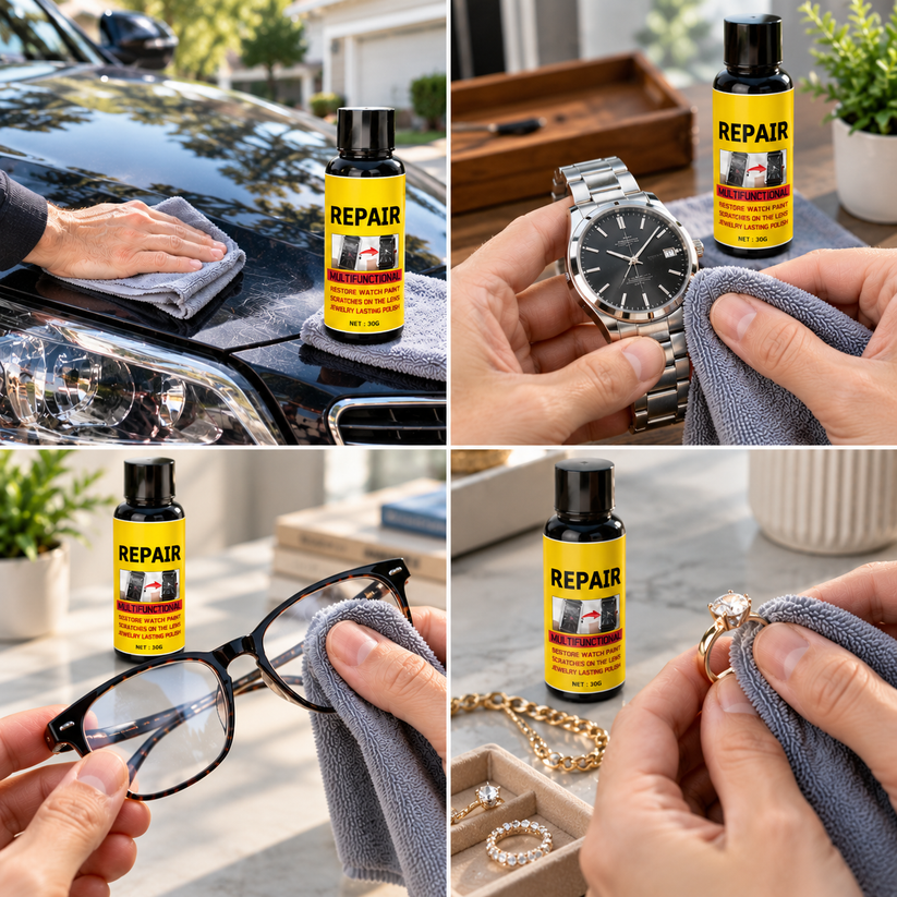 Polishing everyday car watch eyewear and jewelry surfaces