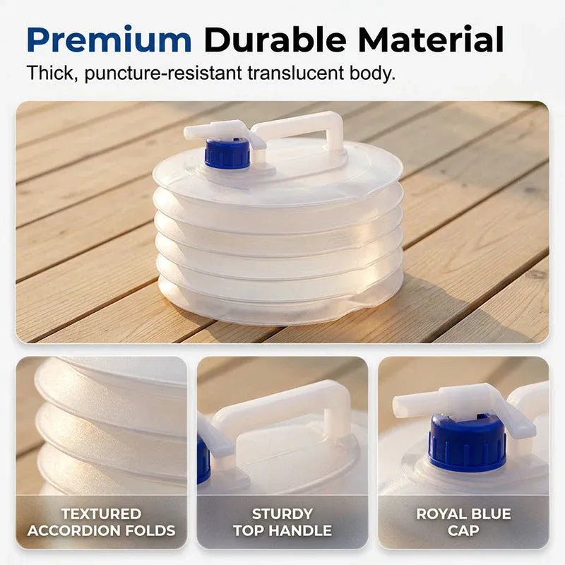 🔥LAST DAY 50% OFF - 🚿Collapsible Food-Grade Water Container with Leak-Proof Spigot | Space-Saving Portable Water Jug for Camping & Outdoor Trips ⛺