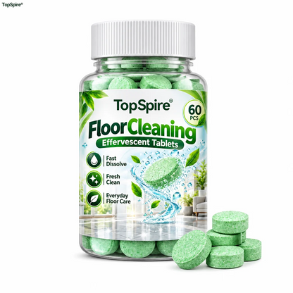 TopSpire® Multi Purpose Floor Cleaning Effervescent Tablets Green Round Household Cleaning Tablets 60 Pieces