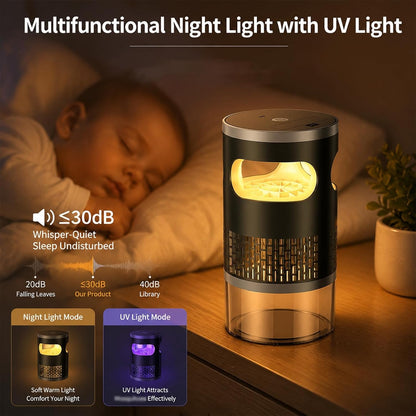 Quiet UV Mosquito Trap -Chemical-Free & Safe for Kids&Pets