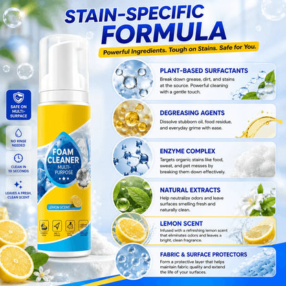 ✨Last Day 50%✨ OFF Foam No-Rinse Cleaner- Spray, Wipe & Done
