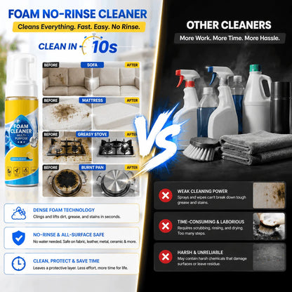 ✨Last Day 50%✨ OFF Foam No-Rinse Cleaner- Spray, Wipe & Done