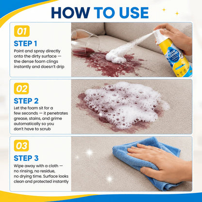 ✨Last Day 50%✨ OFF Foam No-Rinse Cleaner- Spray, Wipe & Done
