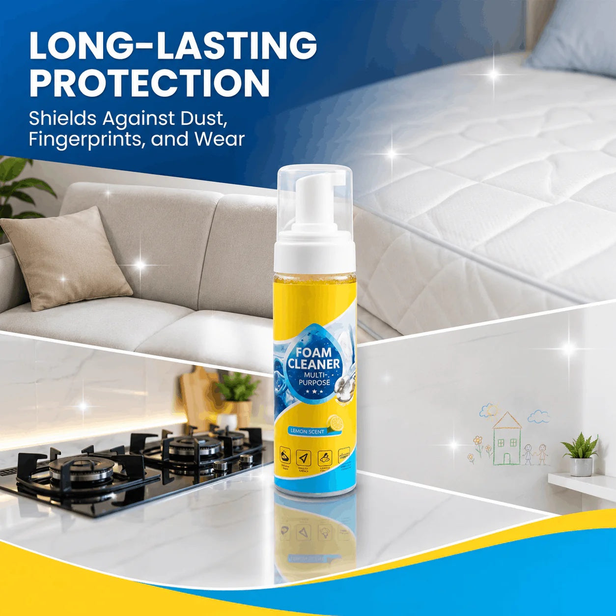 ✨Last Day 50%✨ OFF Foam No-Rinse Cleaner- Spray, Wipe & Done