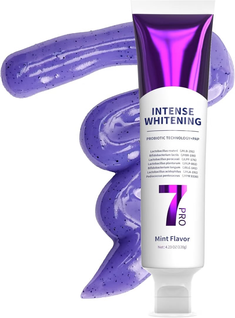 New 7-Pro Intensive Toothpaste | Upgraded Purple Formula with 7 Probiotics | Deep Enamel Repair & Long-Lasting Freshness