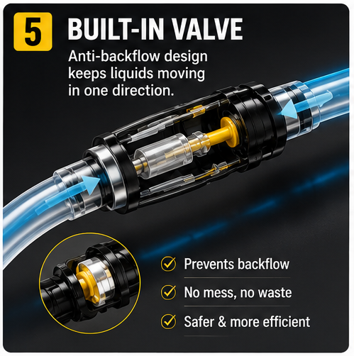 Manual siphon pump flow control valve